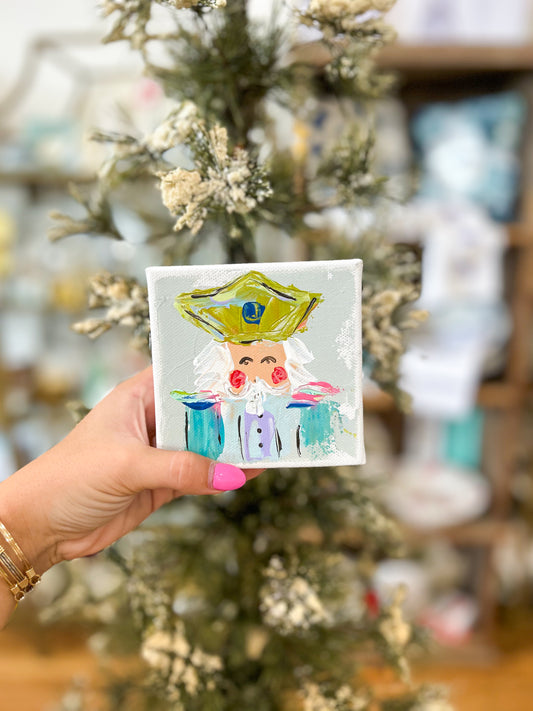 Grey- 4x4 Nutcracker at the North Pole Canvas Painting