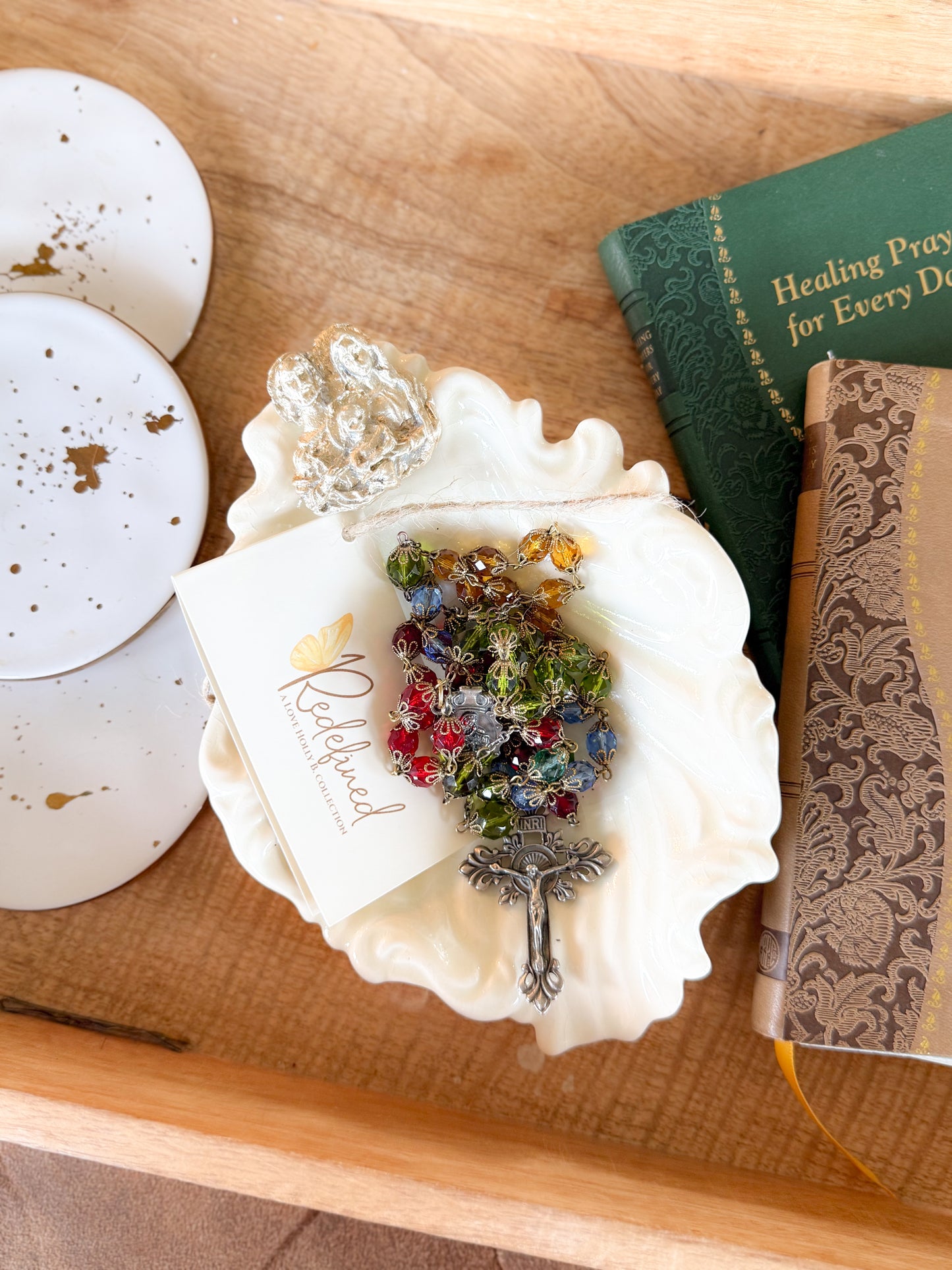 Holy Family Clay Art Trinket Holder Dish