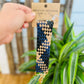 Leather Woven Wristlet Keychain
