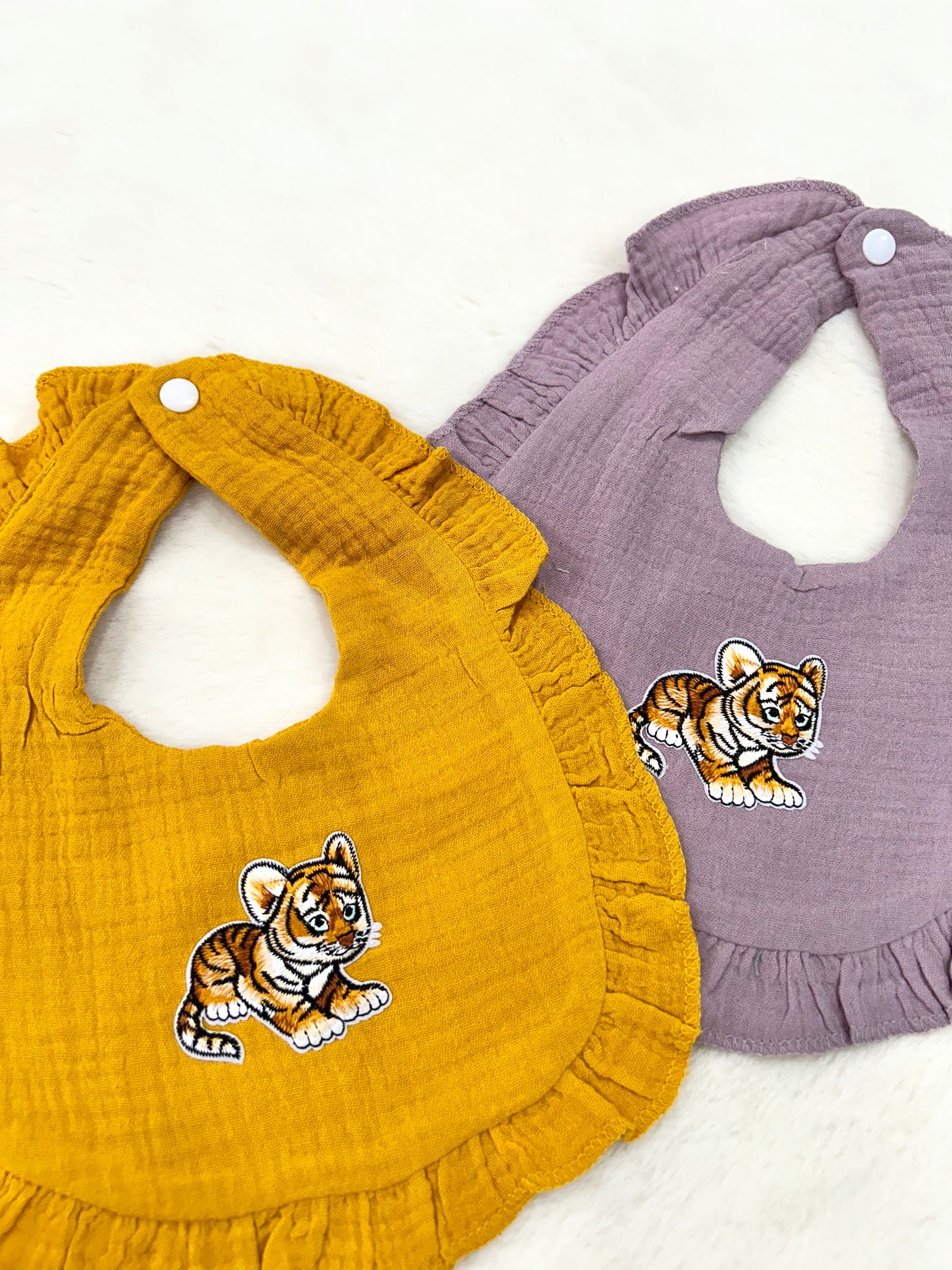 Born To Be A Tiger Ruffle Bib