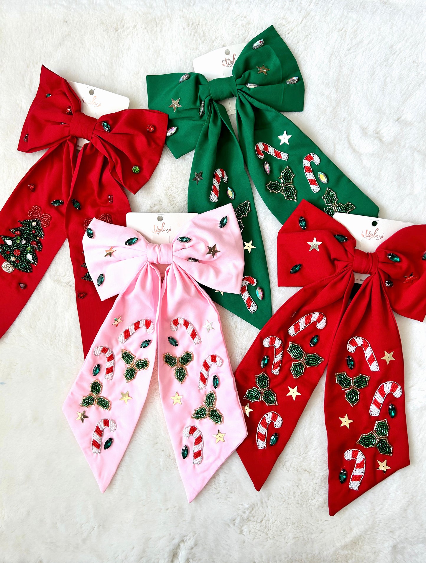 Christmas Glamour Hair Bow