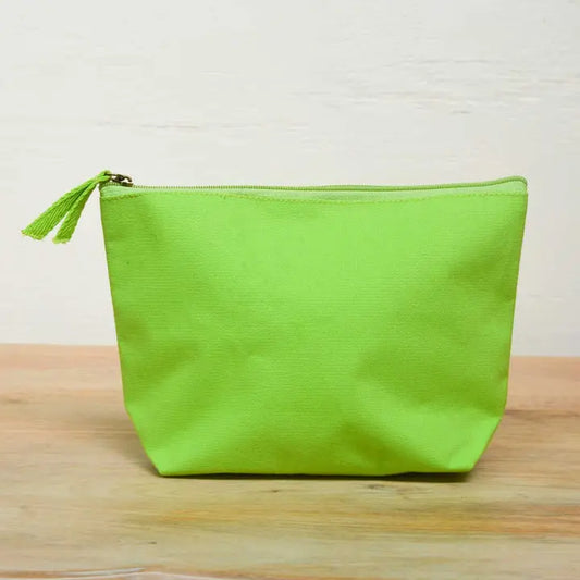 Solid Lime Shore Cosmetic Bag
