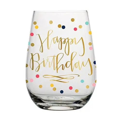 Happy Bday Wineglass