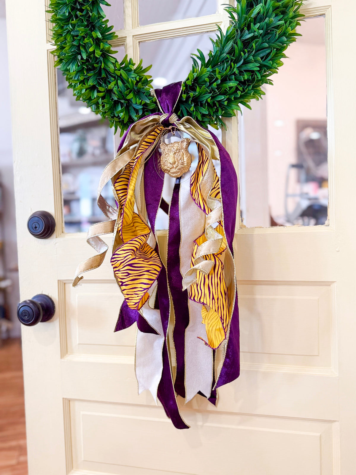Tiger Strip Wreath Tails/ Streamer Style