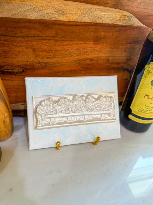Gathered in His Name- Last Super on 5x7 Light Blue Canvas