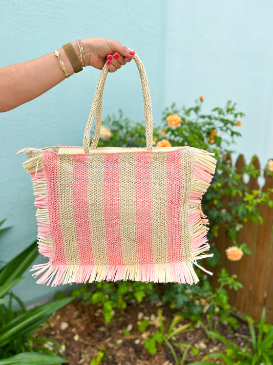 Excursion Beach Tote- Pink
