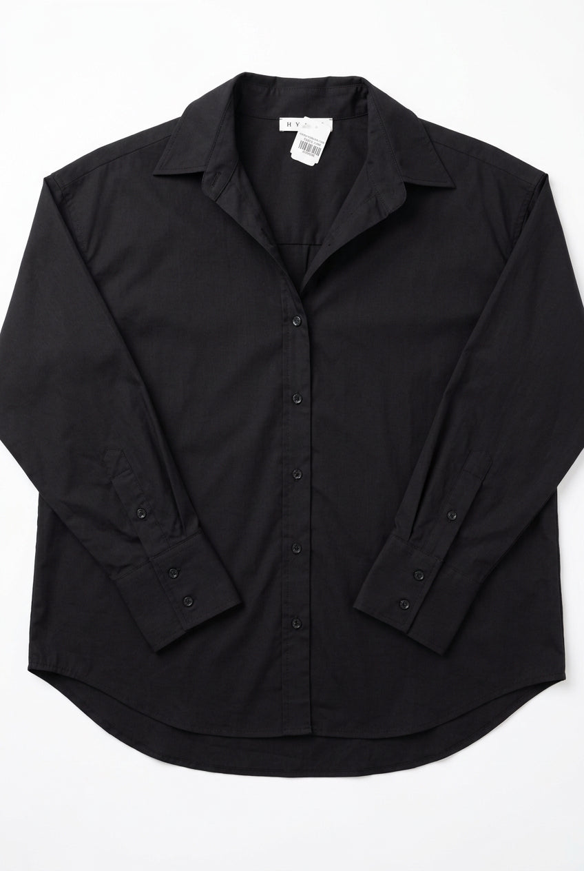 Trend Setter Oversized Poplin Black