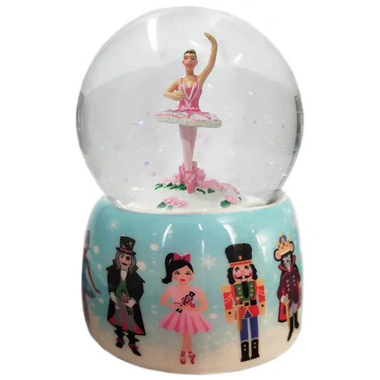 Musical Sugar Plum and Nutcracker Snow Globe