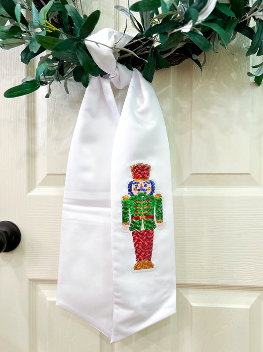 Red/Green Sequin Nutcracker Wreath Sash