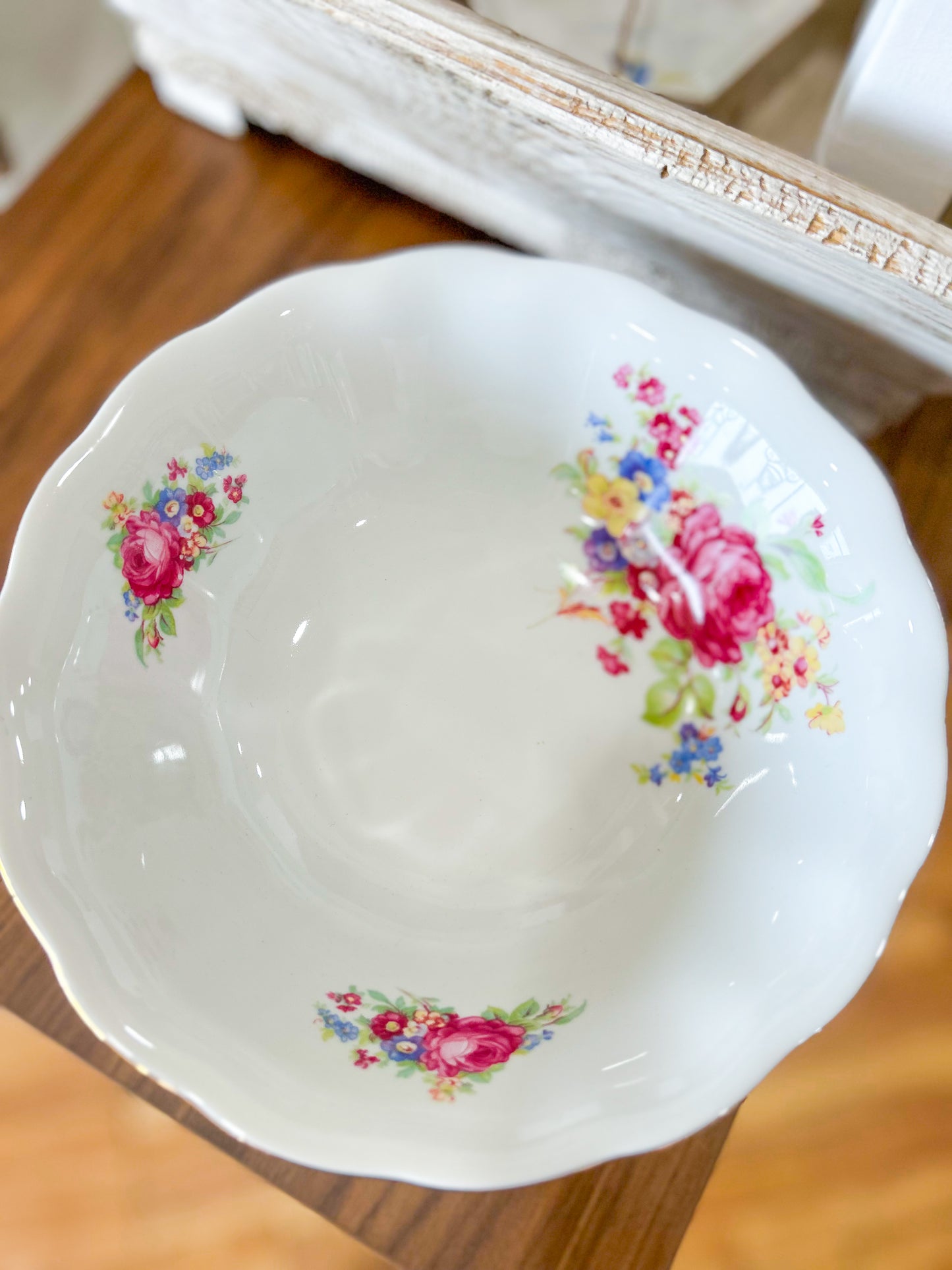 Golden Petal Serving Bowl