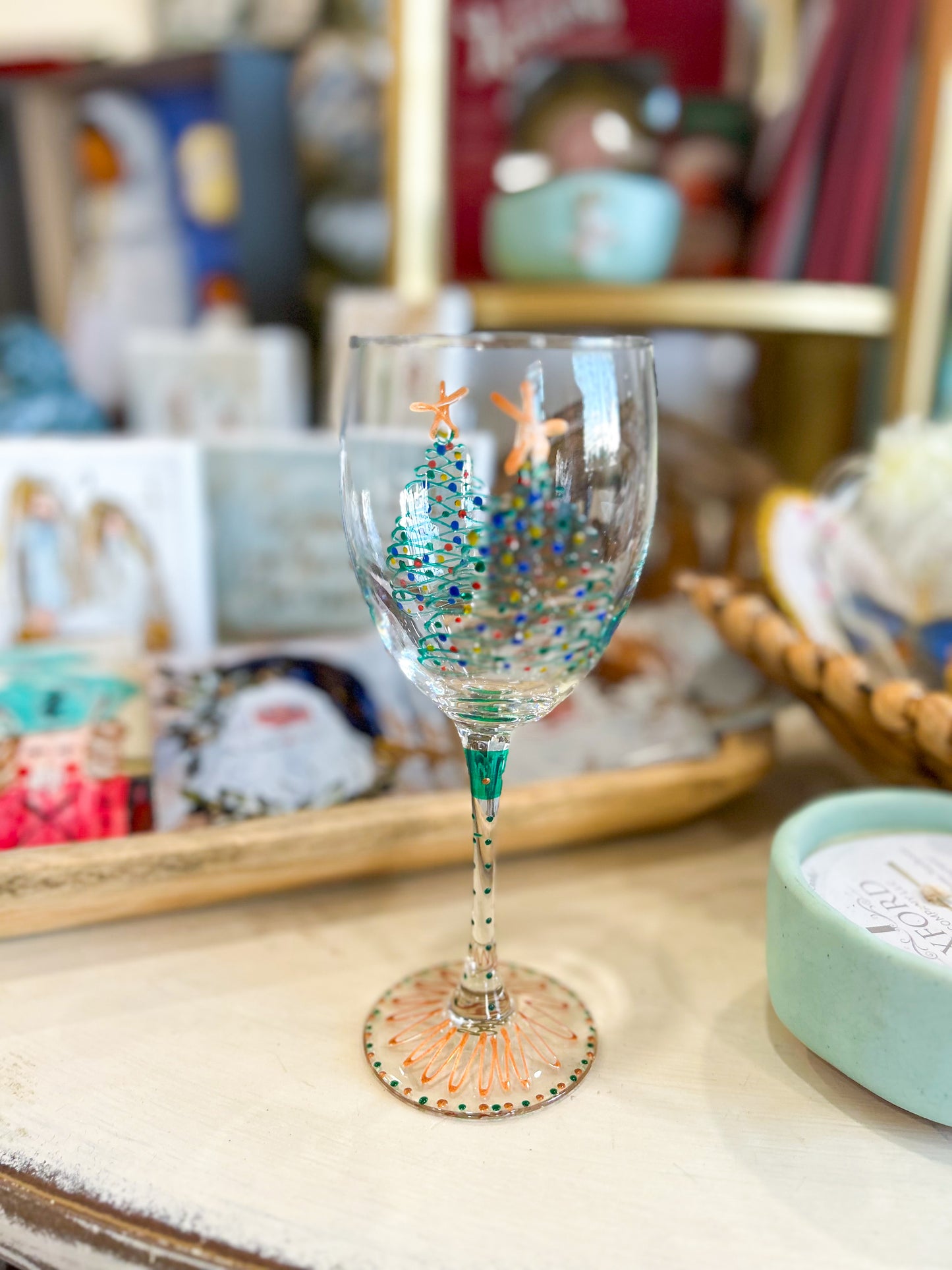Christmas Tree Wine Glasses