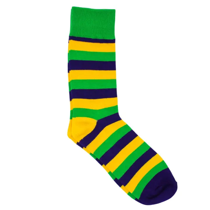 Stripe Mardi Gras Socks