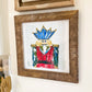 The Royal Guard Red and Blue Nutcraker Framed Art 12x12