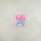 Patch-Square Blue/Pink "Holly Jolly"