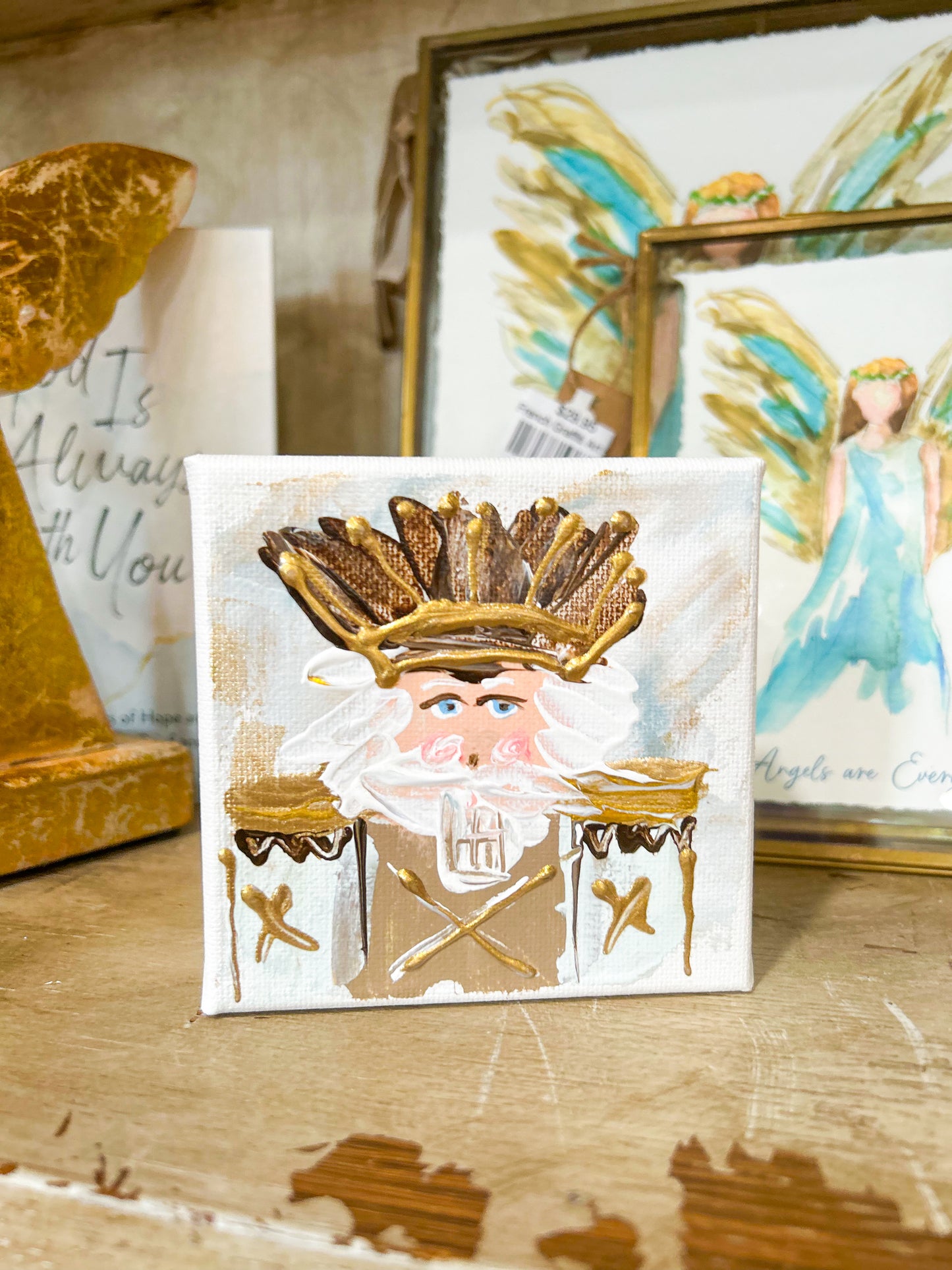 Gospel News 4X4 Vintage Nutcracker Canvas Art