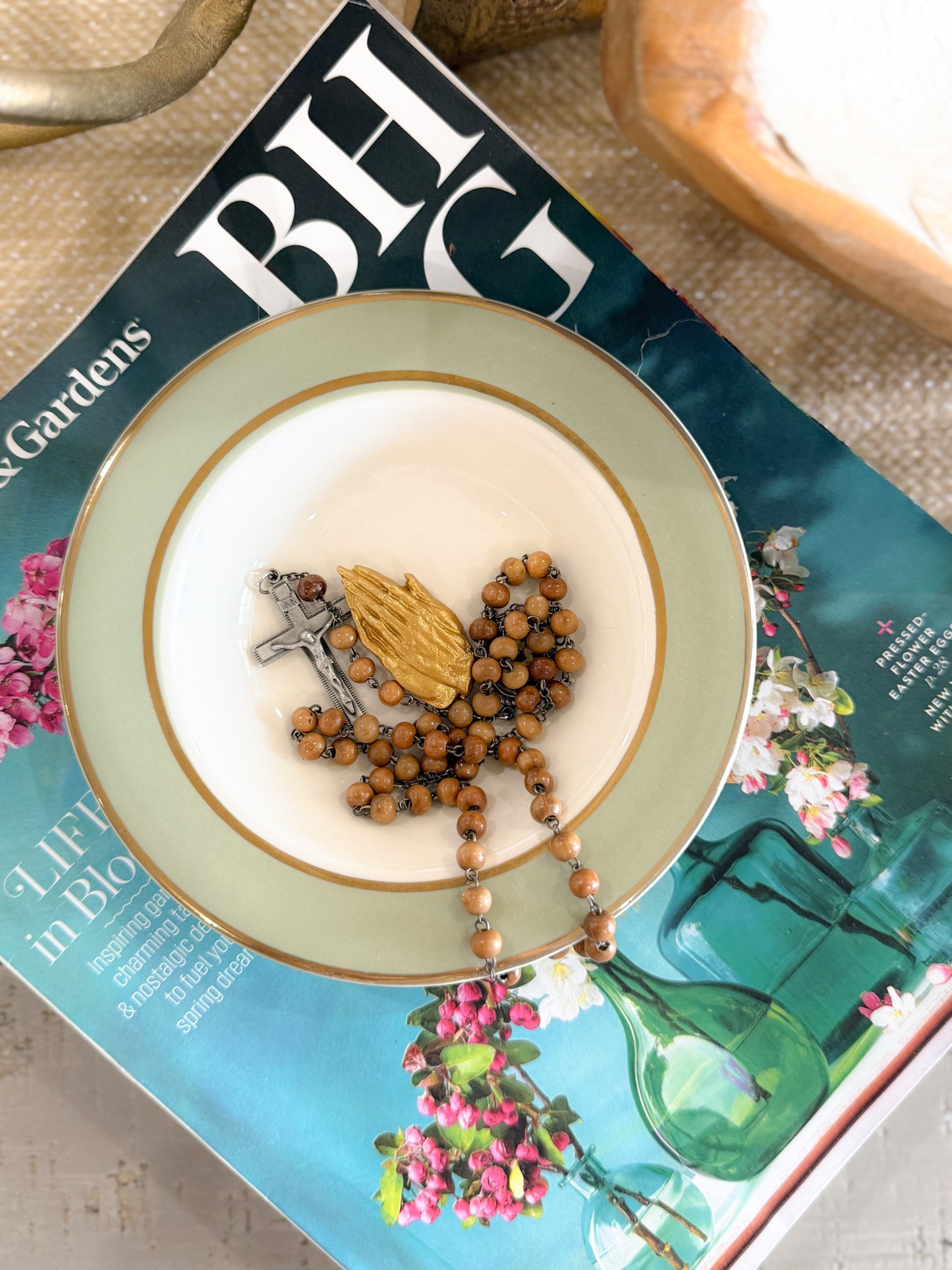 Praying Hands Clay Art Trinket Dish