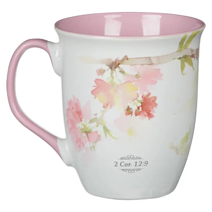Mug Pink Hummingbird My Grace 2 Cor. 12:9