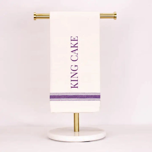 King Cake Hand Towel Cream/Purple