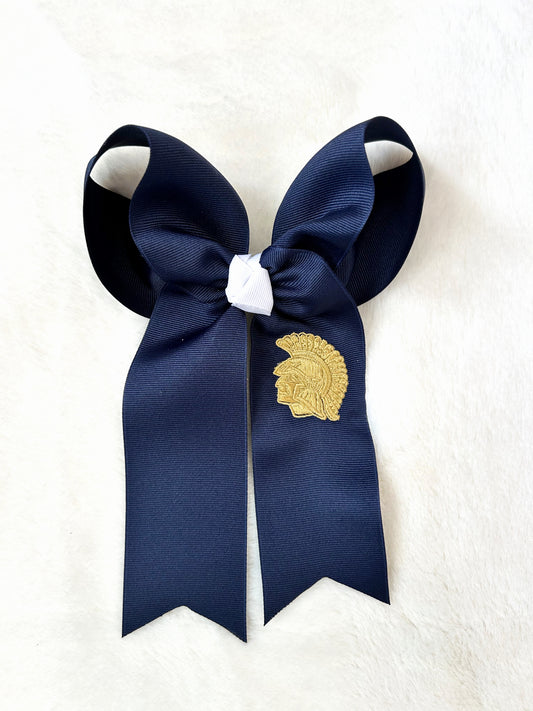 Maria Hanging Bow with School Mascot Patch