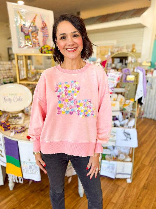 Sample- Louisiana Heart Sweatshirt