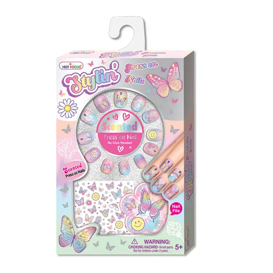 Stylin' Press on Nail, Tie Dye Butterfly