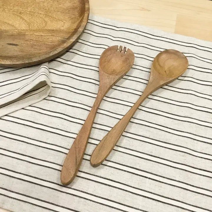 Basic Medium Natural Wood Servers