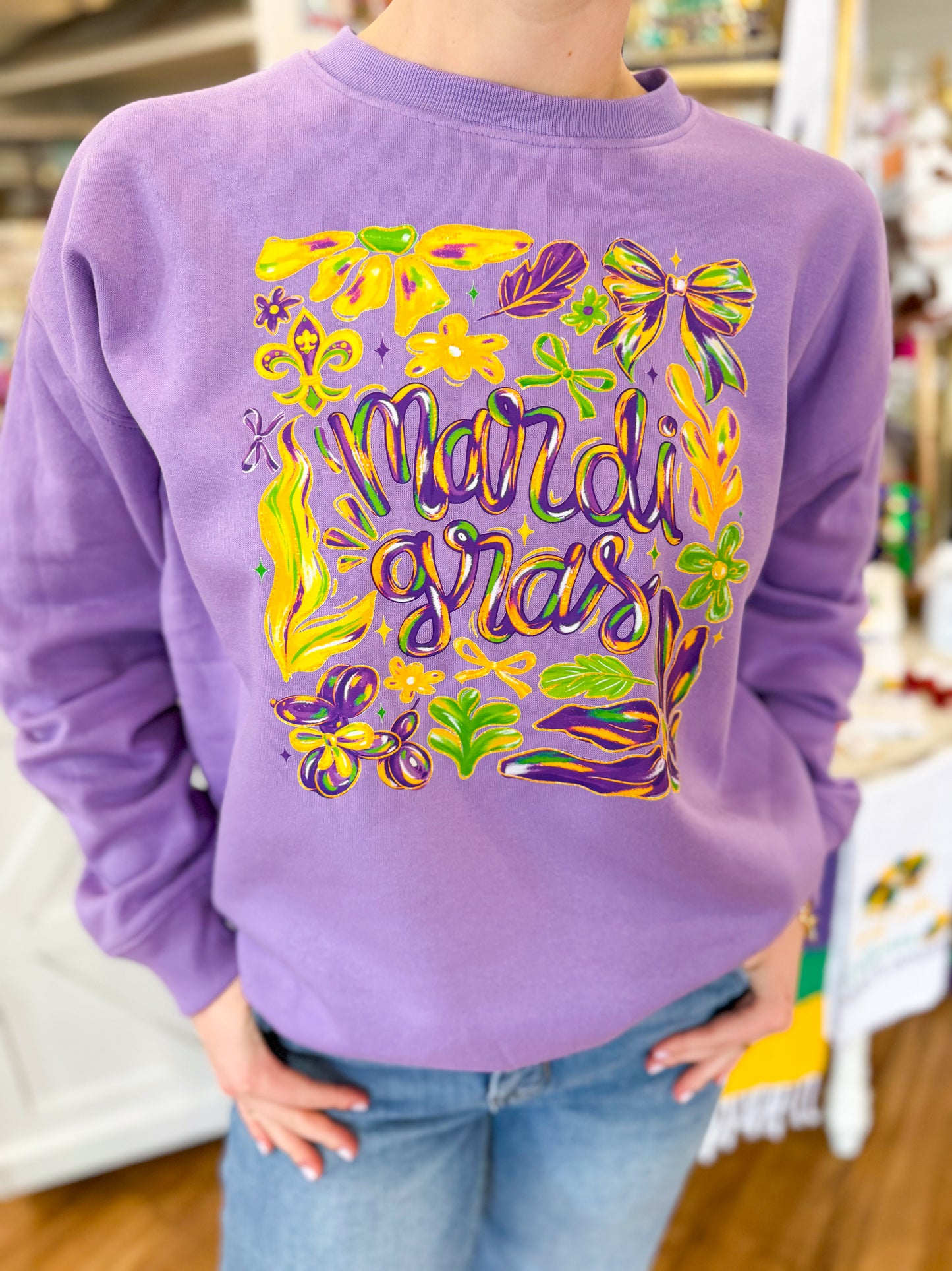 Transfer Only- Mardi Gras Coquette with Bows