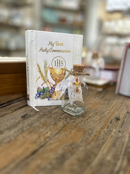 Mauve Cross Holy Water Container