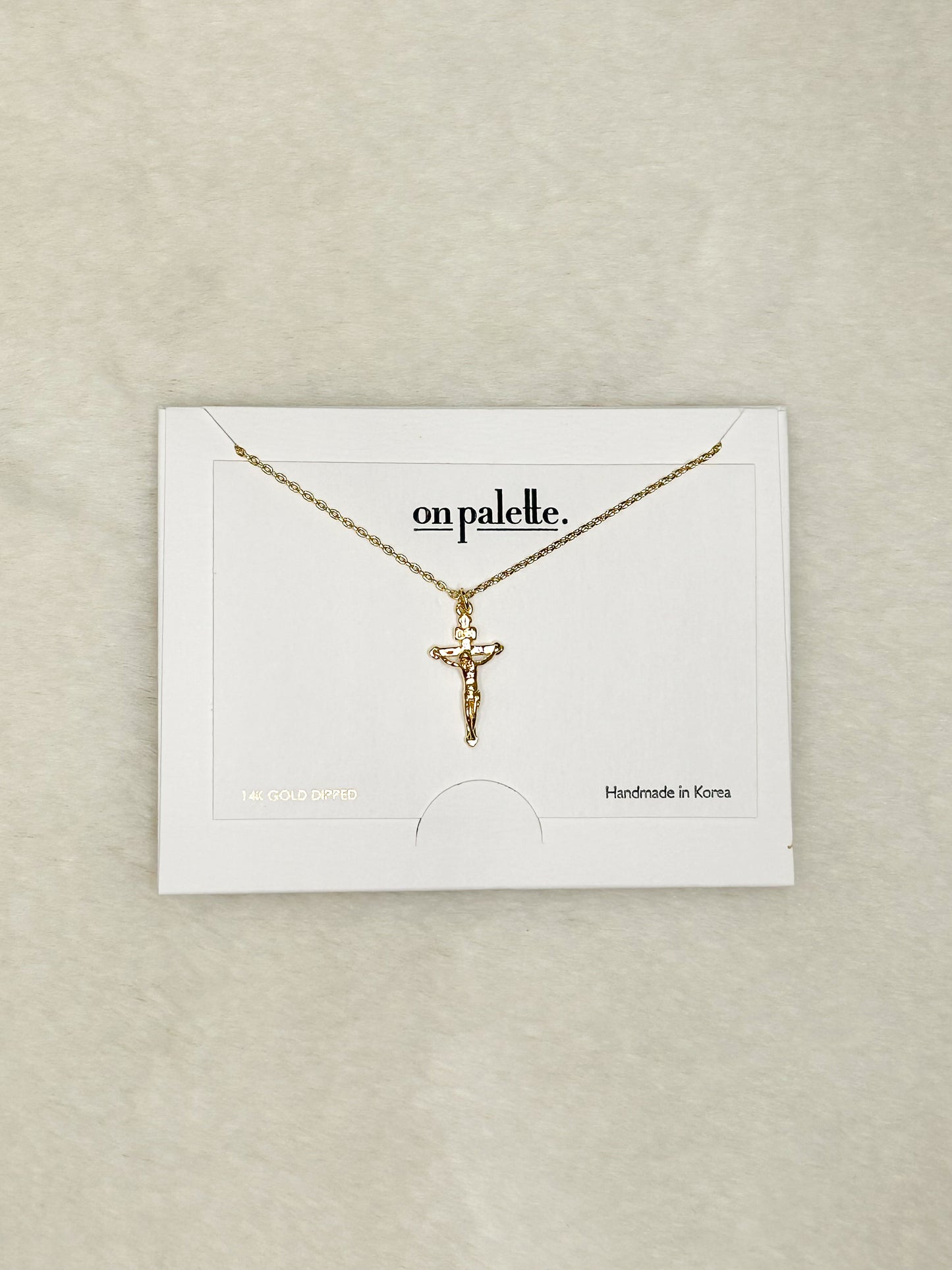 Simple Gold Crucifix Dainty Chain Necklace