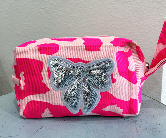 Pink Leopard Bow Mini Bag