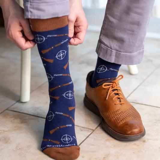 Men's Hunting Socks Navy/Brown