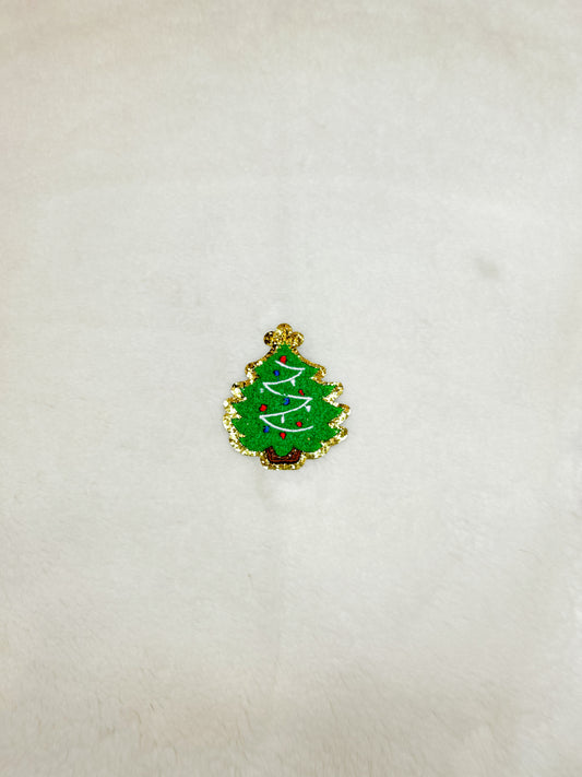 Patch-Small Christmas Tree with Gold Outline
