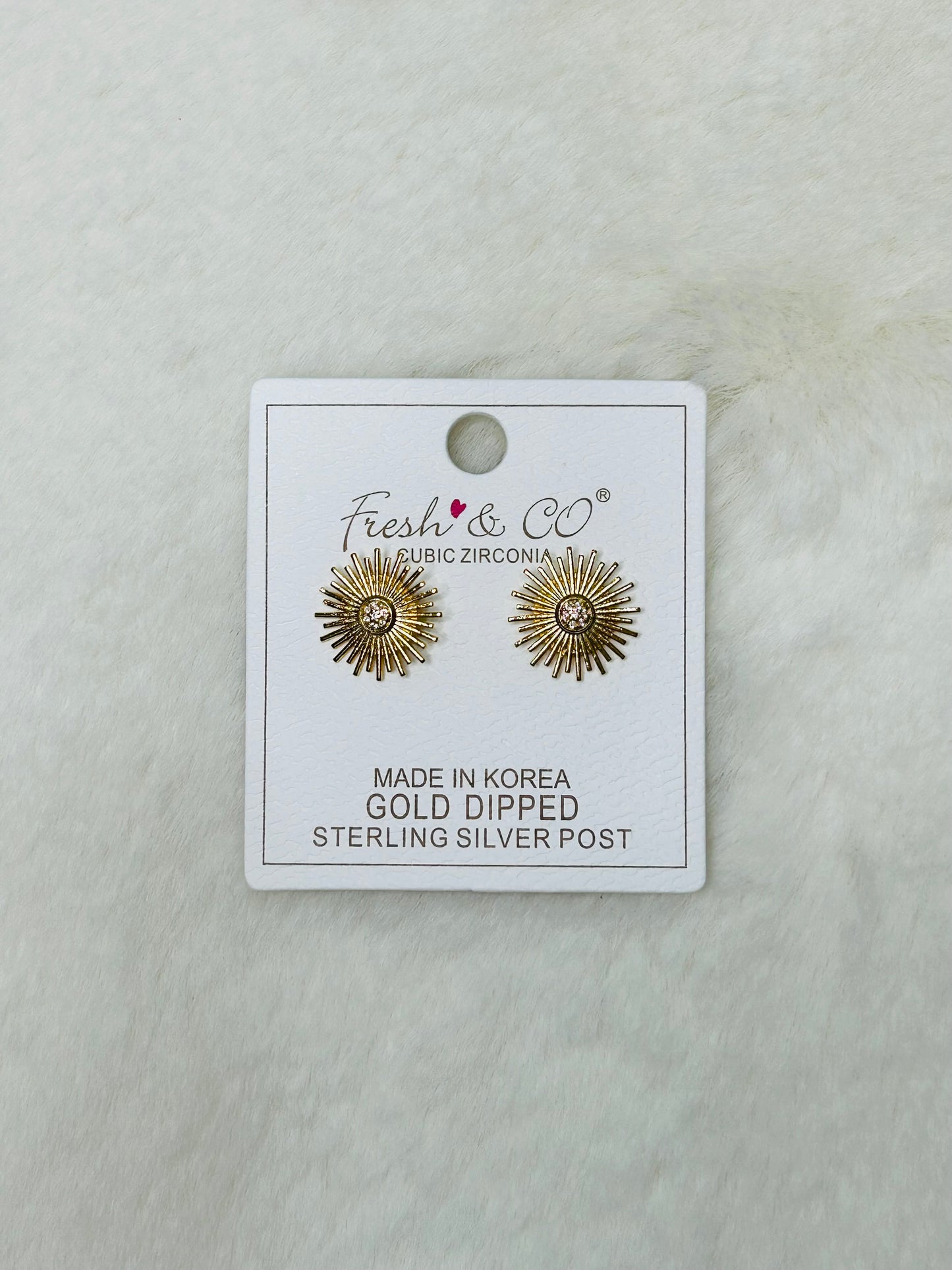 The Host Eucharist Gold Stud Earrings