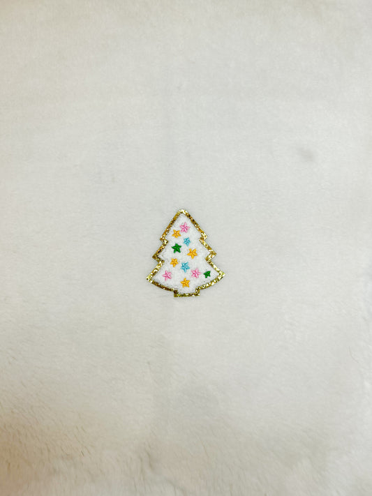Patch-Small White Christmas Tree with Stars