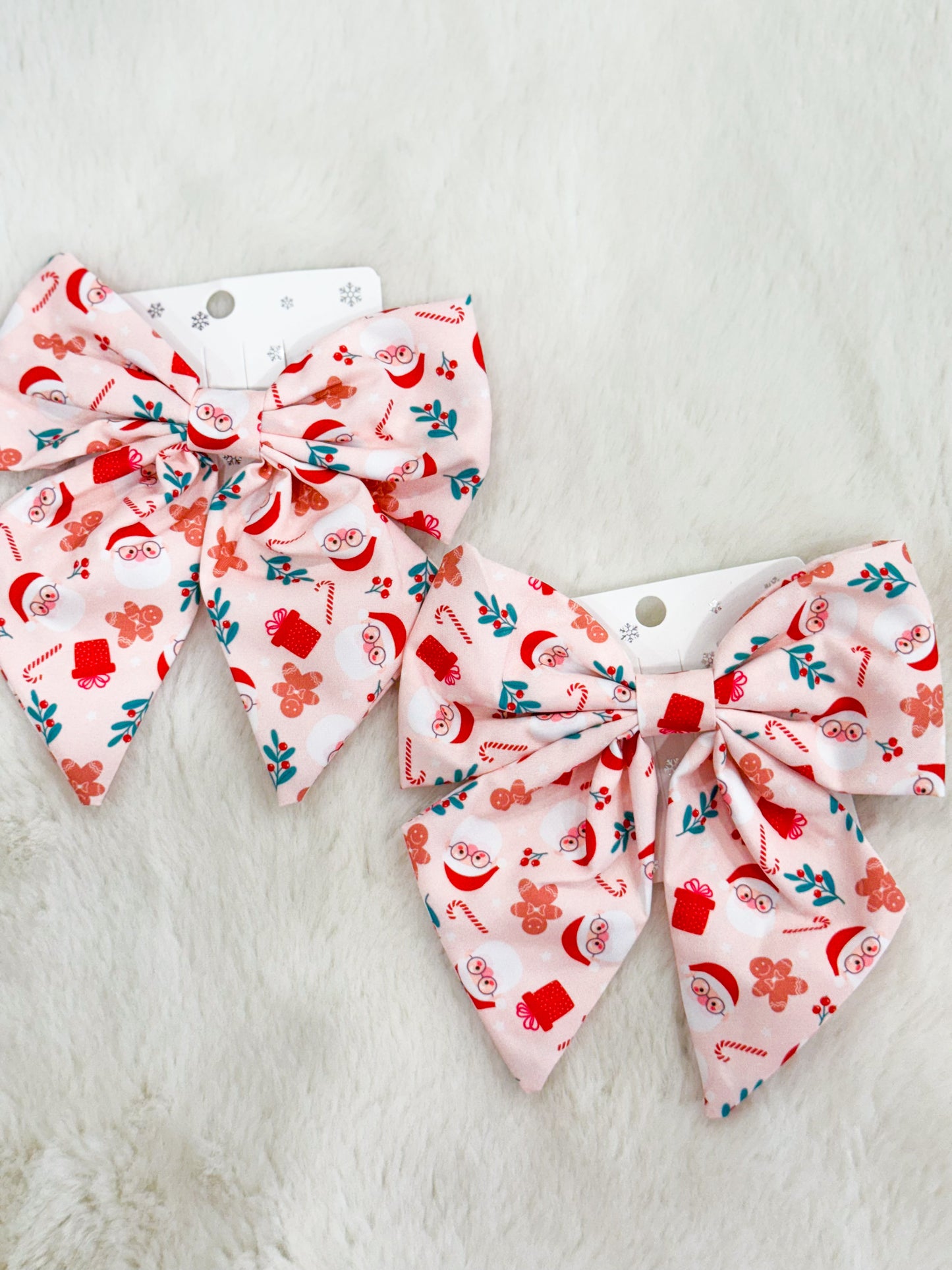 Christmas Hair Bow- Santa 1