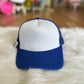 Two Tone Mesh Back High Crown Foam Trucker Hat