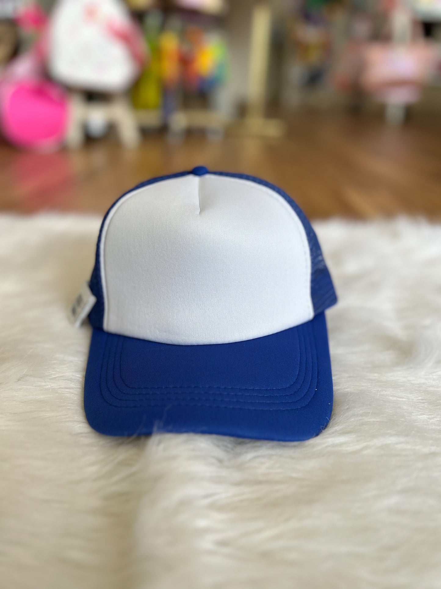 Two Tone Mesh Back High Crown Foam Trucker Hat