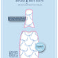 Beau Bottles Grandmillenial Blue Bows- La Marca Edition Champagne Bottle Wrap