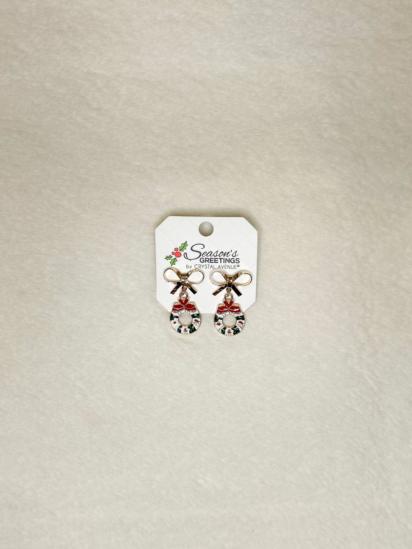 Whimsical Bow Wreath Earrings