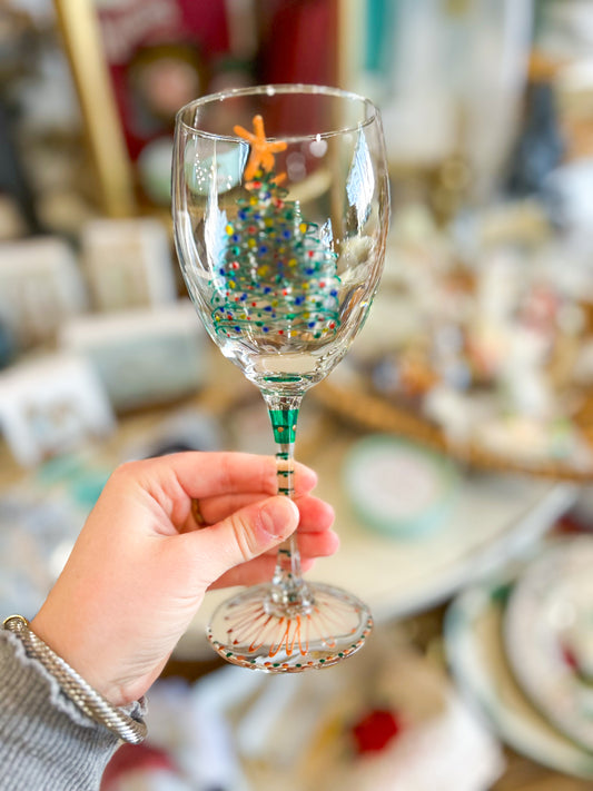 Christmas Tree Wine Glasses
