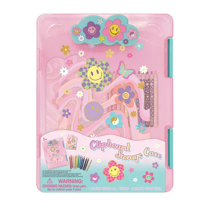 Clipboard Storage Case, Groovy Flower