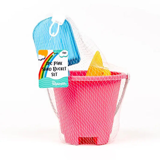 3-Piece Pink Sand Bucket Set