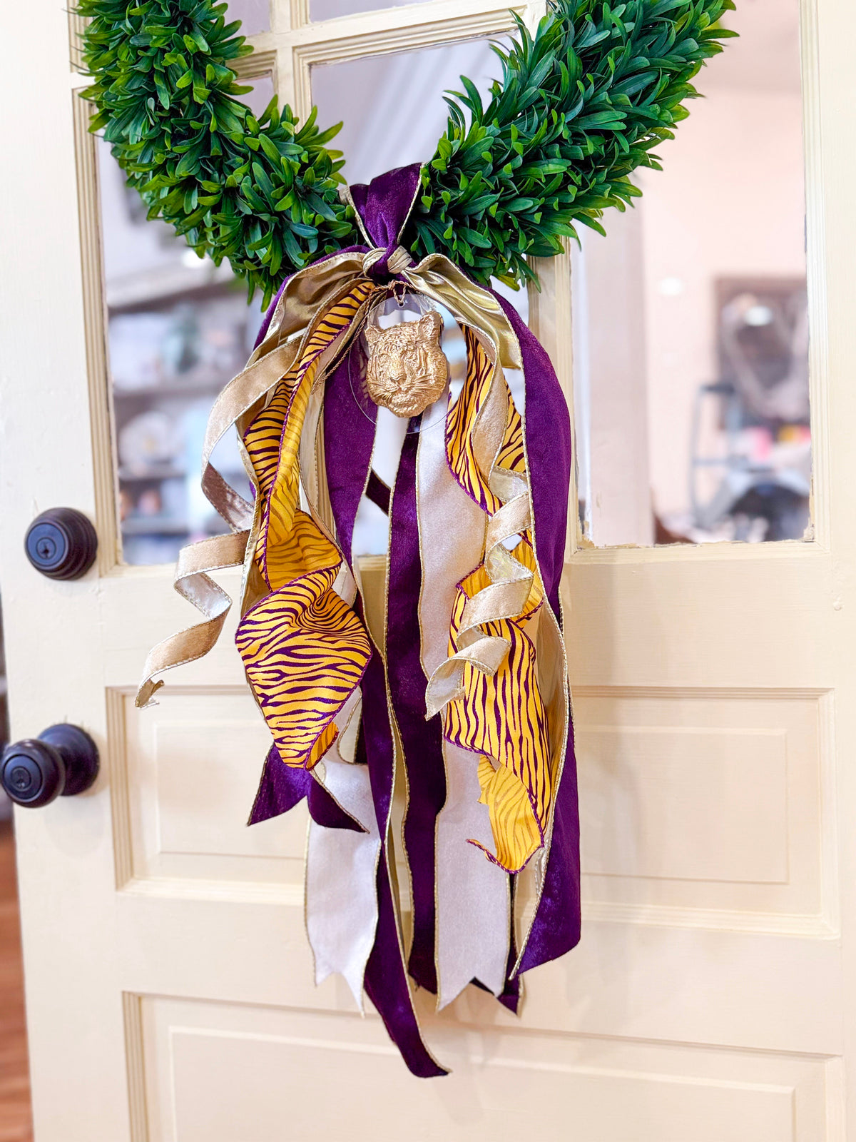 Tiger Strip Wreath Tails/ Streamer Style