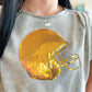 Glitzy Football Top- Grey