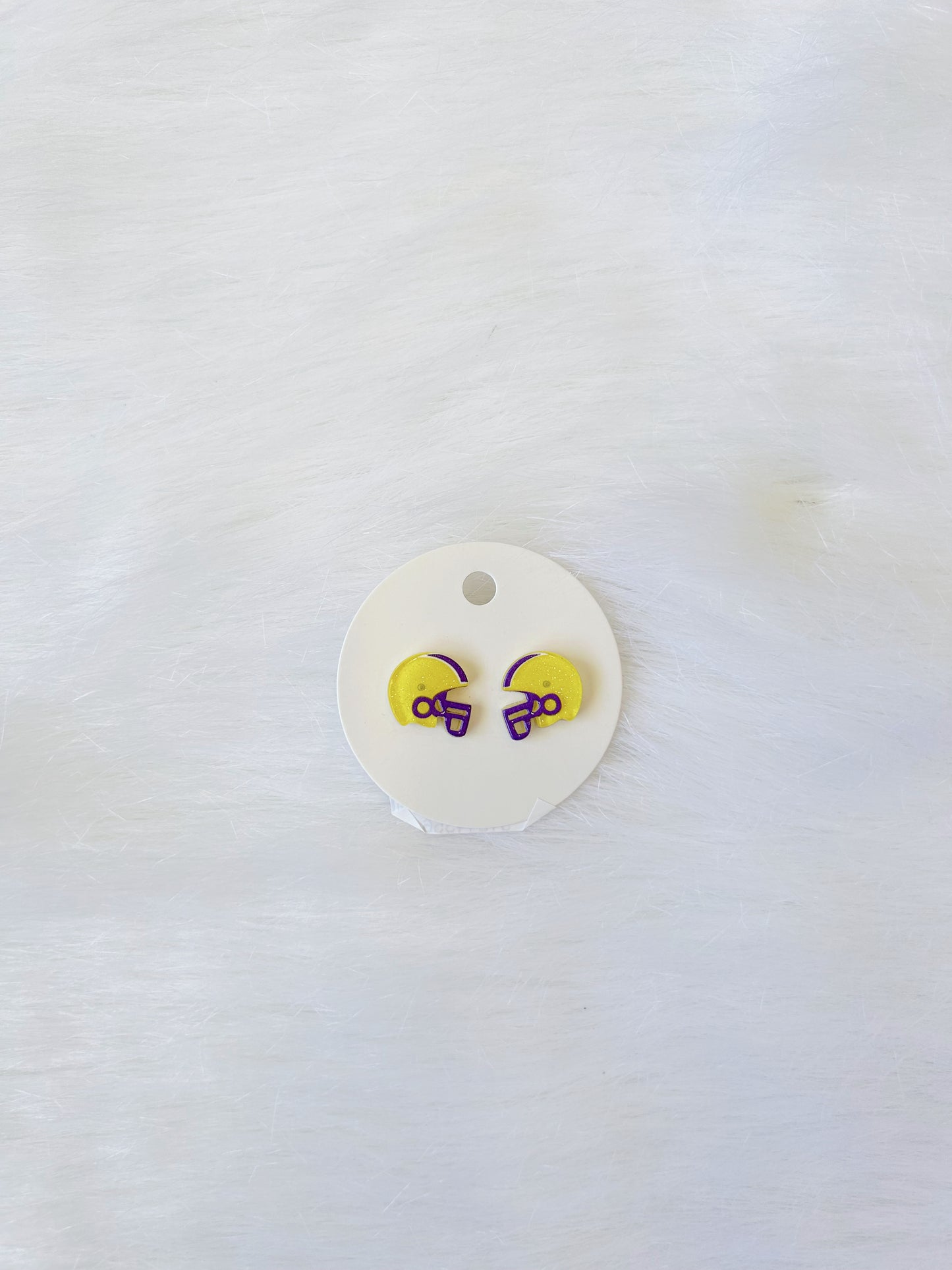 LSU Football Helmet Earrings