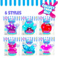 Taba Squishies Mushmeez Crystal Clear Shapes with Glitter Sensory Toy