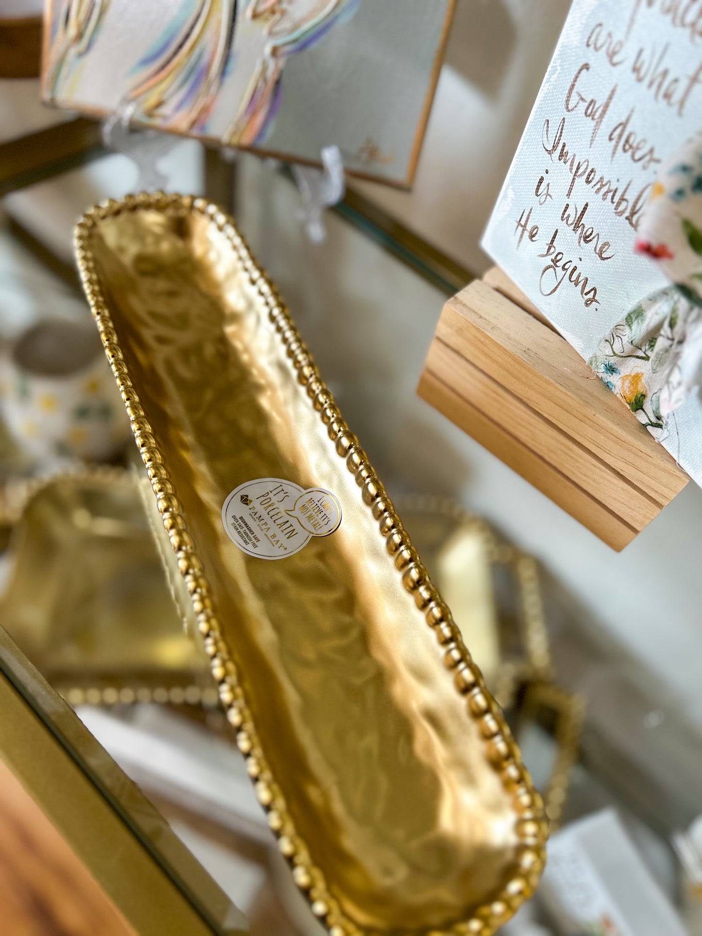 Gold Cracker Tray