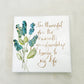 6x6 I'm Thankful Dark Blue Flowers