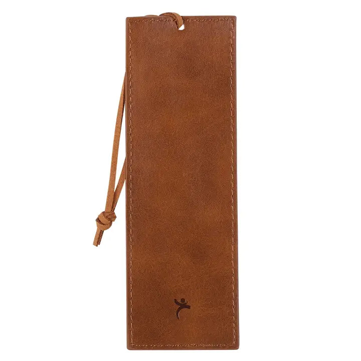 Bookmark Faux Leather Brown Thy Word Is A Lamp Ps. 119:105