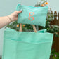 Jute Cosmetic Bag Mint